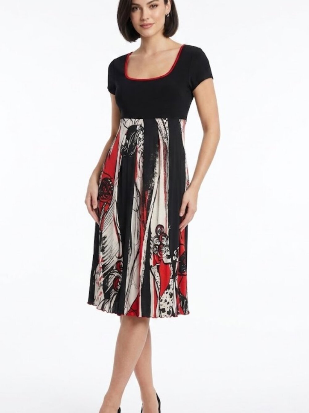 Joseph Ribkoff  Multi-colour Abstract Print Sophisticated Chic Size 8